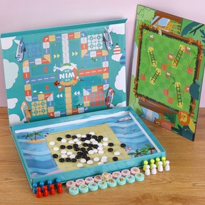 Nouveau jeu <span class=keywords><strong>d</strong></span>'échecs éducatif quatre-en-un en gros, plateau créatif multi-jeux, jouet populaire <span class=keywords><strong>d</strong></span>'éveil pour enfants - Product Image 2