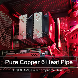 SNOWMAN 6 Tubos de calor CPU Cooler <span class=keywords><strong>RGB</strong></span> Radiador Silencioso <span class=keywords><strong>PWM</strong></span> Ventilador de computadora de <span class=keywords><strong>4</strong></span> pines para Intel LGA 1700 115X AM5 AM4 PC Cooler PC <span class=keywords><strong>Fan</strong></span> - Product Image 3