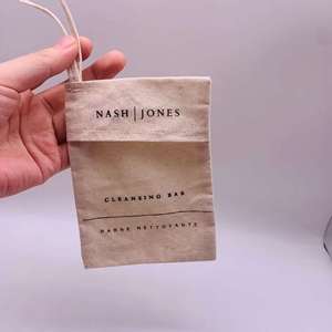 Custom Wholesale Cotton Canvas <b>Pouch</b> Biodegradable Herringbone <b>Drawstring</b> Dust Sachet Bags Package Silk Screen Printing Woven - Product Image 5