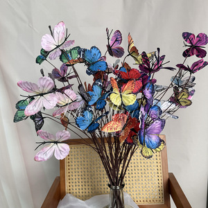 Accessoires papillons artificiels Jinxi, fleurs en soie à 5 têtes, décorations pour photomaton de mariage - Product Image 2