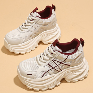 Baskets Chunky Femme Style Dad Shoes Printemps-Été 2026 Nouveautés Semelle Épaisse Talon Rehaussé Chaussures Décontractées Élégantes et Confortables - Product Image 5