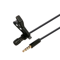 Mikrofon Kondensor Omnidirectional, Mikrofon Kerah Lavalier Rekaman Jack 3.5Mm untuk Ponsel Pintar iPhone Android