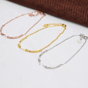 Pulsera de Plata S925 con Perla con Orificio, Accesorios de Joyería DIY de Lujo para Mujer, Brazaletes de Perlas Personalizados - Product Image 1