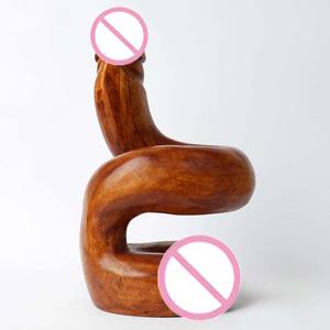 Décoration de la maison sculpture balinaise érotique statue bois <span class=keywords><strong>phallus</strong></span> décoration pénis porte-bouteille pénis porte-vin gode en bois - Product Image 3