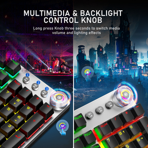 คีย์บอร์ดเกมมิ่งแบบมีสาย F2088 RGB USB Optical Mechanical ปรับแต่งได้ พร้อมสวิตช์หลากสี 104 ปุ่ม - Product Image 6