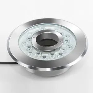New Arrivals 12Volt Led Fountain Light 18W Stainless Steel Round Ring Fountain Led Light Underwater Led Light Waterproof Ip68