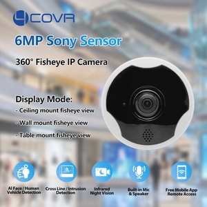 4COVR 6MP ソニーセンサー 360度EPTZ魚眼カメラ パノラマナイトビジョン 双方向音声 AI顔認識 <span class=keywords><strong>CCTV</strong></span> PoEセキュリティ - Product Image 2