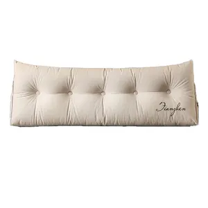 Poggiatesta da letto con ricamo di lusso leggero di alta qualità, schienale grande, doppio poggiatesta, cuscino per divano, supporto per la vita, Super morbido