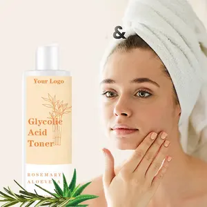 Custom Logo 100ml Face Toner Whitening Exfoliating Moisturizing Skin Anti Aging Care Vitamin c Rice Rose Water Face Acne Toner