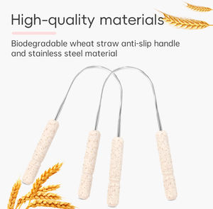 Nettoyant pour langue écologique avec manche <span class=keywords><strong>en</strong></span> <span class=keywords><strong>paille</strong></span> de blé Grattoir biodégradable durable <span class=keywords><strong>en</strong></span> forme de U pour les soins bucco-dentaires - Product Image 4