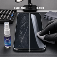 Protecteur d'écran liquide de qualité industrielle A1, nano micro-silice, essence céramique invisible modifiée anti-rayures, Guangdong