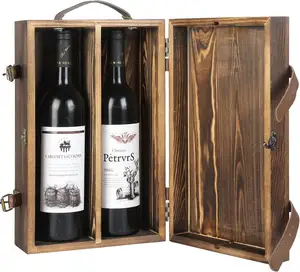 Emballage de vin boîte en bois boîte cadeau de vin boîte à vin en bambou