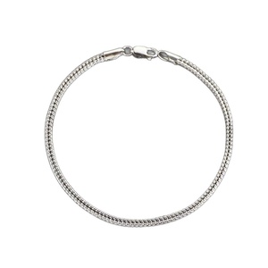 S925 argento Sterling Fox <span class=keywords><strong>bracciale</strong></span> di coda per gli uomini/le donne/i bambini Hip-Hop intrecciato a catena in stile semplice oro Fine coppie - Product Image 1