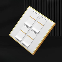 KLASS nouveau design Une série pc panneau 86 taille unipolaire ou multidirectionnelle UKBS standard électrique interrupteur mural et prise