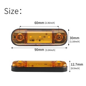 Skyearth 3 <b>LED</b> Automotive Side Marking <b>Light</b> 10-30V Multi Color White Yellow <b>Red</b> for Universal Car Truck - Product Image 6