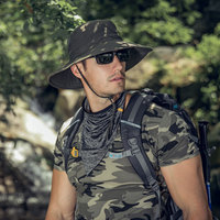 Chapeau Bob Unisexe Personnalisé OEM UPF 50+ à Large Bord Respirant en Polyester avec Sangle Mentonnière pour Pêche, Randonnée et Fêtes en Extérieur, Brodé