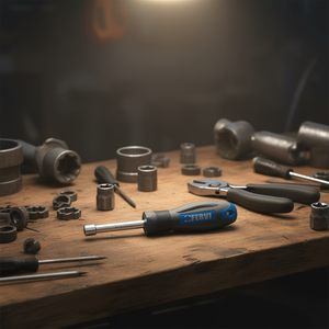 Fervi <b>Socket</b> Wrench 10mm Cr-V Steel Handle With Blue Grip - Product Image 3