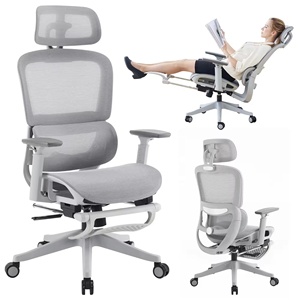 Offre exceptionnelle, chaise de bureau de direction, fabrication chinoise directe, pivotante, grise, en plastique et tissu, ergonomique, mobilier de luxe, chaise pivotante en maille - Product Image 1