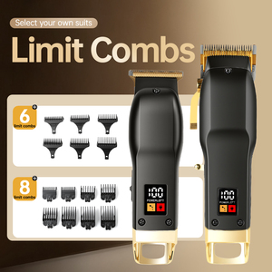 Set Professionale per Taglio Capelli con Display LED, Rasoio Cordless Ricaricabile per <span class=keywords><strong>Uomo</strong></span>, Lame in Acciaio Inossidabile, Istruzioni in Inglese - Product Image 2