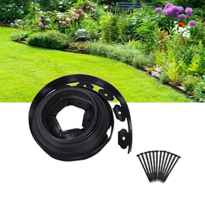 ECO FRIENDLY PE <b>Plastic</b> Landscape <b>Edging</b> Border Kit No Dig Garden Heavy-Duty PE Lawn Retaining Board Fence Hardware - Product Image 1