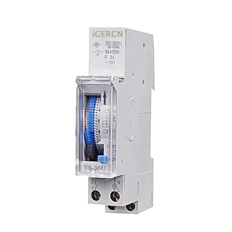 Sakelar Timer Analog Reset Otomatis 16amp 220-250VAC TS-GM1 ON OFF Kontrol Listrik 24 Jam 15 Menit Sakelar Timer Mekanis