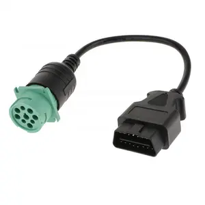 J1939 9-Pin Female To OBD2 16-Pin Male Cable Wiring Harness For Heavy Duty Truck Trackers And Diagnostic Tool