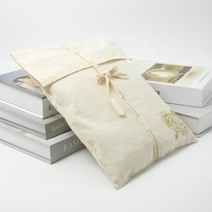 Busta di alta qualità monouso <span class=keywords><strong>in</strong></span> <span class=keywords><strong>tessuto</strong></span> di cotone riciclare il sacchetto di polvere per calze e biancheria intima per confezioni regalo di abbigliamento - Product Image 2