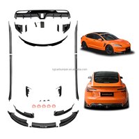Kit carrosserie noir brillant personnalisé pour Tesla Model 3 2024, amélioration ABS, pare-chocs avant, aileron, accessoires de carrosserie