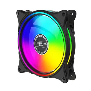 Lovingcool 사일런트 PC 케이스 팬 RGB 환풍기 120mm RGB 팬 컴퓨터 팬 120mm CPU 쿨러