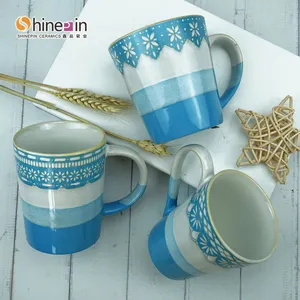 Factory Wholesale Glaze Homeware Sets Handpainting Ceramic Coffee Mug Tableware Cups Porcelain Cup With Handle Custom
