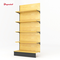 Étagères de supermarché en bois, étagères de présentation, rayonnages de magasin