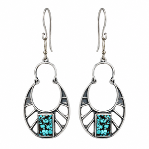 Orecchini vintage blu-verdi stile bohémien, orecchini pendenti retrò, gioielli alla moda per donna, vendita all'ingrosso - Product Image 1