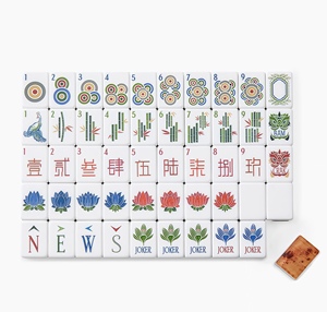 Juego de Mahjong Acrílico Personalizado de 4 Capas, Color Rosa Tortuga, con Fichas Americanas, Soportes y Empujadores - Product Image 5