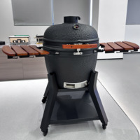 Barbecue Fumoir d'Extérieur Professionnel SEB, Forme Œuf en Céramique, 23,5 Pouces, Grill au Charbon de Bois pour Cuisine Extérieure