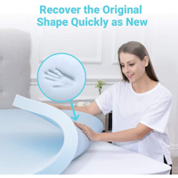 Surmatelas orthopédique personnalisé en mousse haute densité de 4 pouces, compressé sous vide, pour lit King et Queen, idéal pour hôtels