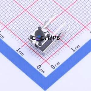 K2-1102BG-E4CW-01 Tactile Switch Bent Lead Through Hole,6x6mm Switch 2.5N Right Angle Insert 6mm 6mm - Product Image 1