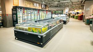 فريزر عميق تجاري للسوبر ماركت، ثلاجة عرض بتصميم جزيرة مع زجاج قابل للتعديل لعرض اللحوم والأسماك - Product Image 2