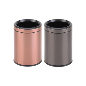 Poubelle commerciale de luxe légère en acier inoxydable grande capacité pour hôtel, bureau, salle de bain, meuble-lavabo, pilier - Product Image 1