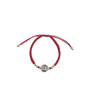 S925 Sterling <b>Silver</b> Red String Bracelet With Pony <b>Charm</b> Bead Adjustable Unisex Everyday Wear - Product Image 5