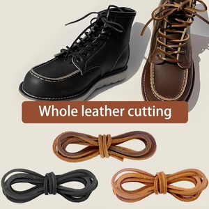 Genuine Leather <b>Shoelaces</b> 3.5mm Width for Sneakers - High Quality Leather Laces for Sport Shoes Formal Shoes - Product Image 3