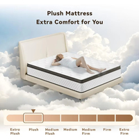 Lit orthopédique Queen King Size Colchones hôtel Gel mousse à mémoire de forme Latex compressé 5 zones matelas à ressorts ensachés