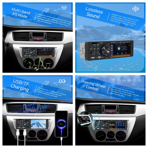 Radio para Auto Podofo de 4'' 1 Din con Carplay y Android Auto, BT, FM, USB, Carga Rápida, Reproductor MP5, Autoradio, ODM, OEM - Product Image 2
