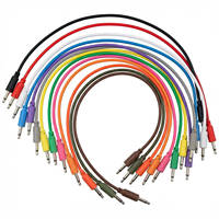 Câble audio mono 3,5 mm mâle-mâle à angle droit 90° avec gaine PVC noire pour synthétiseurs de musique, projecteurs de voiture et moniteurs - En stock