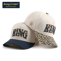Gorra de Béisbol de 5 Paneles al por Mayor OEM, Gorras con Letras Personalizadas, Logotipo Bordado en 3D, Gorra de Béisbol de Dos Tonos con Cierre a Presión para Hombre