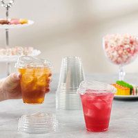 BPA-vrije 8-32oz wegwerp PET plastic transparante UV-bedrukte bekers met aangepast logo voor Boba, koffie, ijsthee en andere dranken, met deksel en rietje, milieuvriendelijk