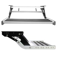 TYTXRV Accessoires de caravane 528mm Australian Standards RV Step Aluminium Anti-slip Manual Pull Out Single Ladder With LED Light