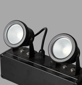 Lampe d'urgence LED <span class=keywords><strong>double</strong></span> tête rechargeable IP65 à coque noire en plastique, à montage mural, pour usine, avec autonomie de 3 heures - Product Image 4