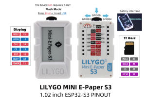 LILYGO Mini 1,02 Zoll ESP32-S3 Core E-Paper Display Board ABS-Shell mit drahtlosem Wifi BLE-Modul ESP32 PICO Development Board - Product Image 5