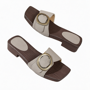 678-3 Nuevas Sandalias de Moda Europea y Americana con Hebilla de Cinturón y Punta Descubierta, Calzado de Plataforma para Mujer - Product Image 1