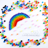 500 pièces de pompons doux de haute qualité, boules de pompons moelleuses, fournitures artisanales DIY pour jouets d'enfants et accessoires vestimentaires